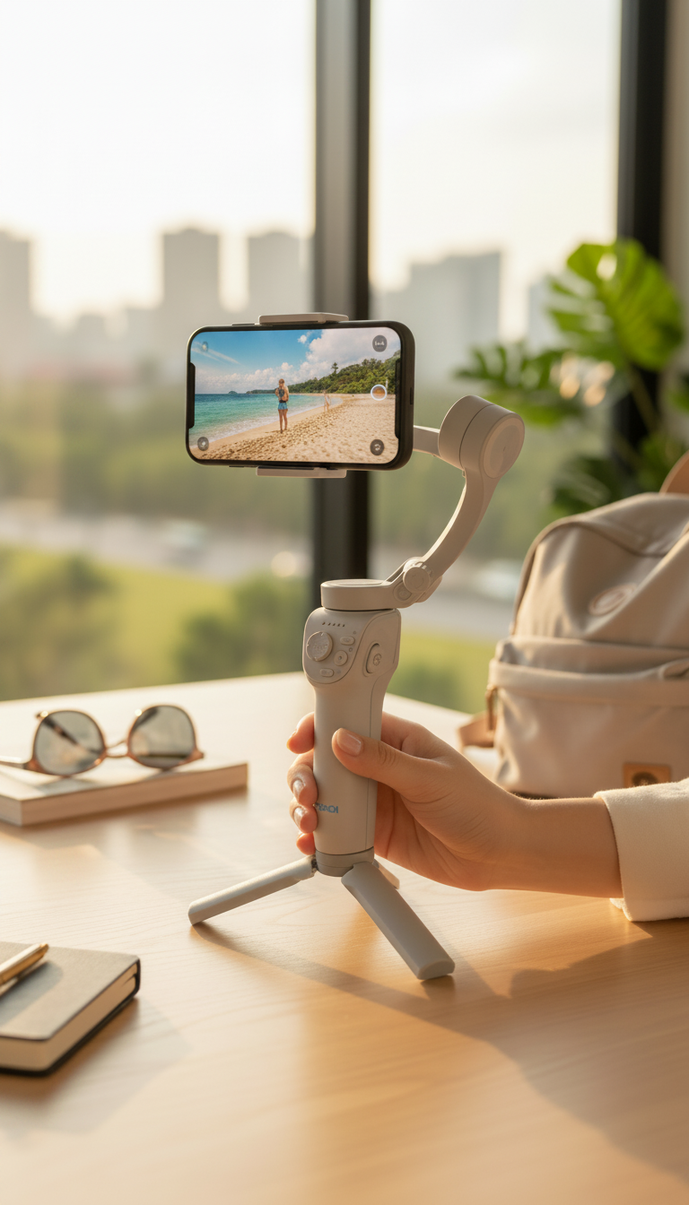 Gimbal M01 - 3 Ejes, Bluetooth y Seguimiento Inteligente