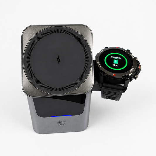 Smartwatch_TREK_1_cargando_en_la_base_inalambrica