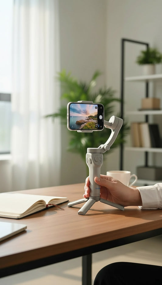 Gimbal M01 — Luz LED y Seguimiento Inteligente